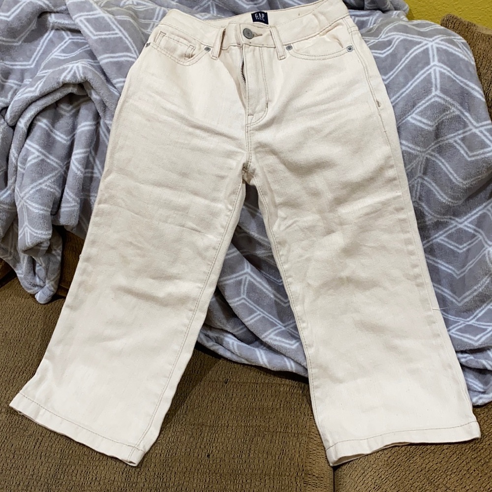 Kids wide leg cropped pants